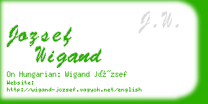 jozsef wigand business card